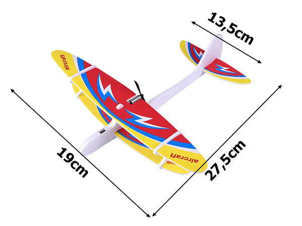 Avion en polystyrène mousse volante planeur led usb moteur fléchette