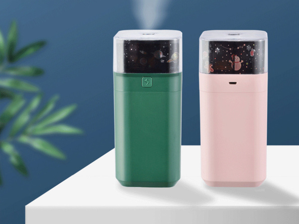 Umidificator stea proiector lumina de noapte