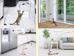 Juguete interactivo varilla gato con ventosa pajarito movible