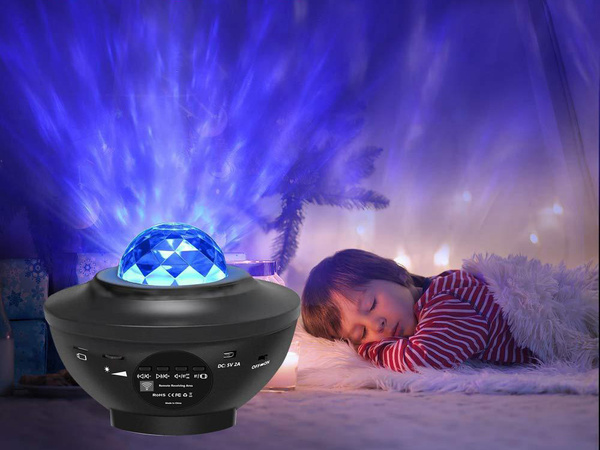 Projektor gwiazd lampka nocna led rgb + pilot