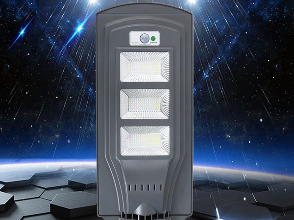 Lampadaire solaire lanterne led avec télécommande détecteur de mouvement et de crépuscule ip65