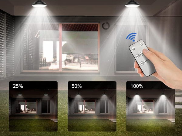 Lampe suspendue solaire led pour l'extérieur avec télécommande détecteur de crépuscule