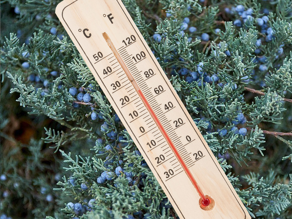 Häusliches holz-innen-aussenthermometer
