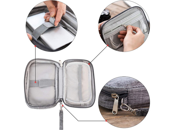 Organizador de viaje para maleta bolsa estuche para cables