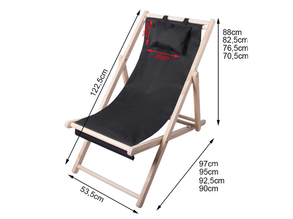 Chaise longue en bois chaise de plage chaise de jardin pliante coussin de plage