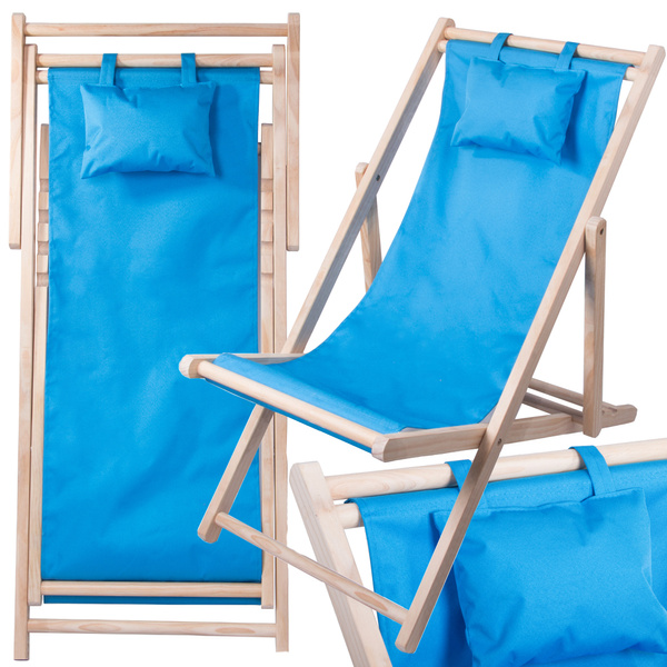 Chaise longue en bois chaise de plage chaise de jardin pliante coussin de plage