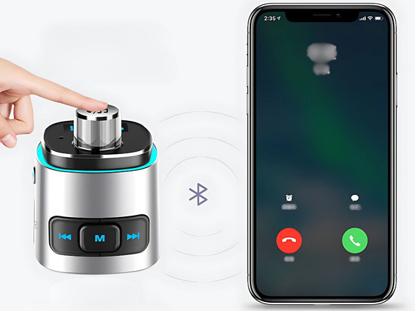 Transmiter bluetooth fm ładowarka samochodowa szybka 2x usb podświetlenie