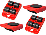 MĒBELĪŠU TRANSPORTĒŠANAS LIFTING KIT līdz 150KG 4 x ROLLERS