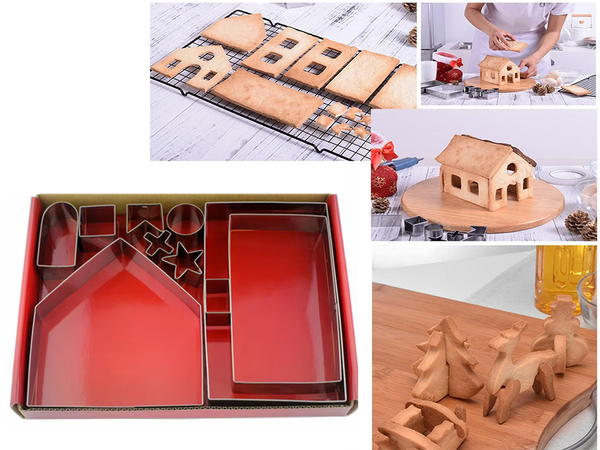 Gingerbread house christmas gingerbread cutters nativity scene hut