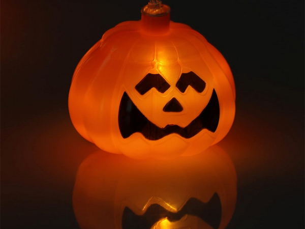 Fények 10 ledes lógó tök halloween 200cm világító dekoráció tök dekoráció