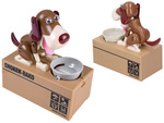 Tirelire chien mange pièces distributeur automatique interactif coffre-fort grand modèle