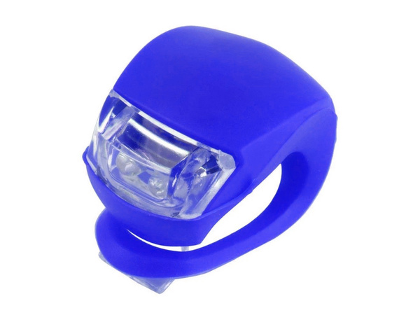 Luz de bicicleta 2 led frontal 2pcs silicona resistente al agua