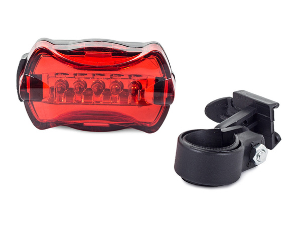 Galinis dviračių žibintas galinis 5 led