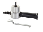 Sheet metal cutting attachment scissors on drill