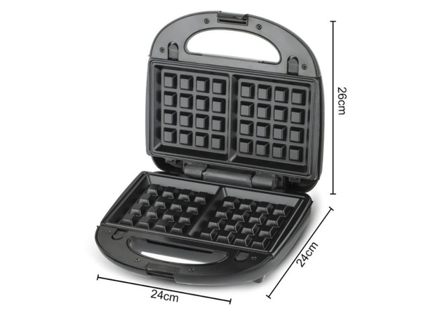 6v1 opékač toaster vaflová pekáč donuty výměnné desky 850 w nepřilepující