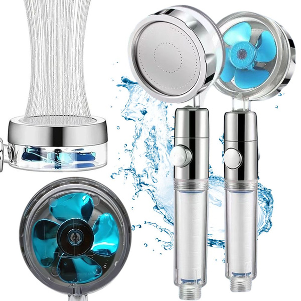 Telefon de duș cu filtru turbo înlocuibil cu ventilator