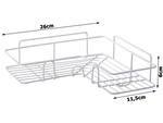 Loft étagère d'angle pour douche crochet suspendu blanc