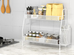 Półka kuchenna organizer kuchenny stojący dwupoziomowy loft z koszyczkiem