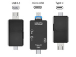 Lector tarjeta sd microsd tf usb usb-c micro usb otg