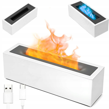 Led usb ultrasonický zvlažovač vzduchu flame aromaterapeutický diffúzor