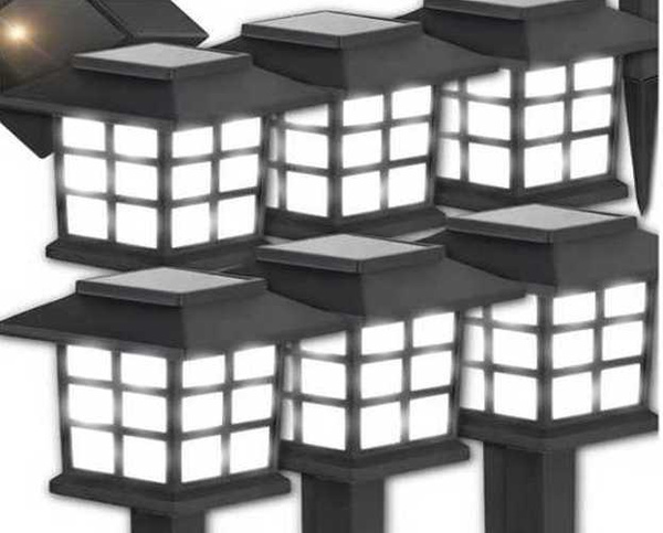 SOLÁRNE SVETLÁ 6 KS ZÁHRADNÉ LED SVETLÁ SO SENZOROM SÚMRAKU TERASA BALKÓN