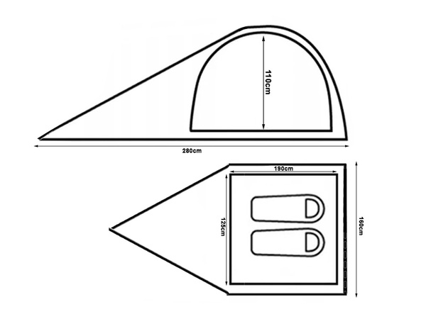 Tienda de campaña 2 personas mosquitera impermeable dormitorio camping