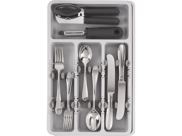 Cutlery drawer insert pull-out organiser