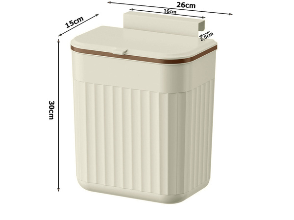 Kitchen waste bin for the bathroom room hanging free-standing lid