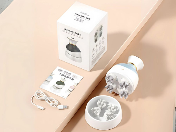 Elektriline lõõgastav peamassaažöör traadita usb 4 näpunäidet