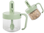 Récipient à épices pour la cuisine avec cuillère à soupe gobelet avec fermeture d'oreille