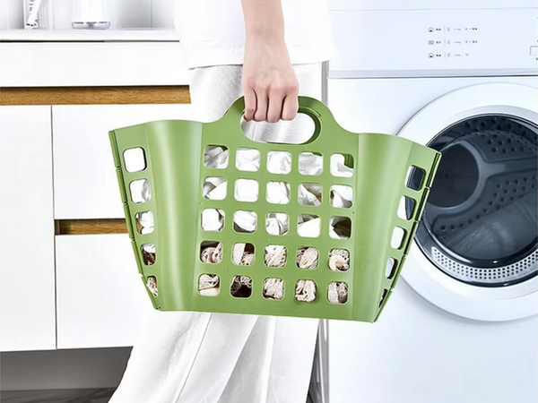 Pirkinių krepšelis plastikinis sulankstomas skalbinių krepšys didelis