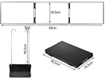 3-part folding wall-mounted cosmetic mirror