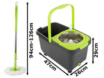 Rotationsmop rotation 360 spender eimer set 2x mikrofaserpads
