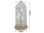 Everlasting rose in glass led luminous glass box women's day gift