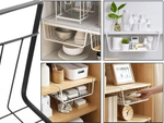 Metal basket suspended kitchen shelf hanging shelf organiser