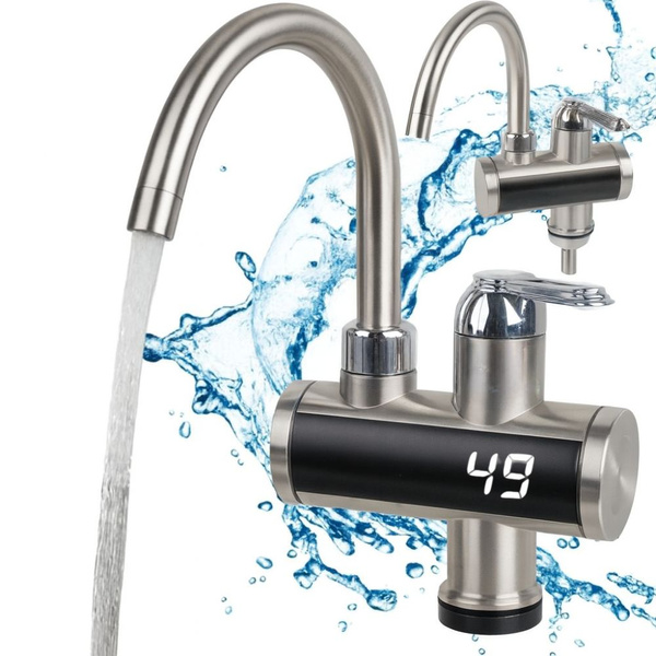 Chauffe-eau électrique led robinet 3000 w avec affichage de la température
