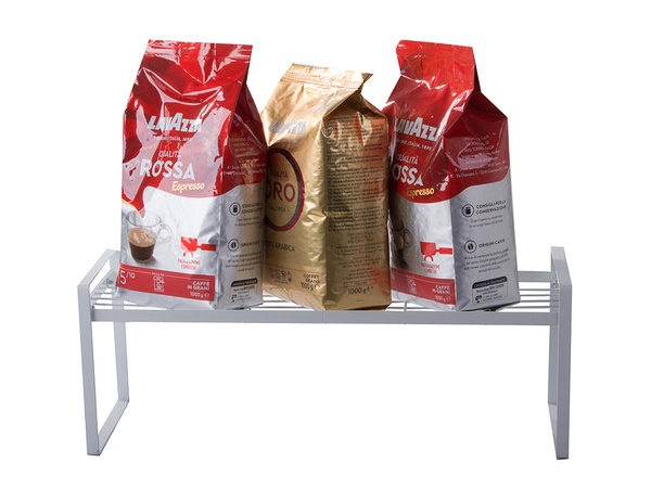 Kovinska polica enonivojski kuhinjski organizator stojalo črno za kuhinjo