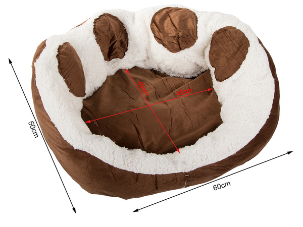 Lit pour chien pelucheux lit pour chat coussin doux lit pour canapé 60cm