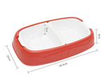 Castron dublu pentru câine pisică detașabil apă și mâncare boluri mari din plastic