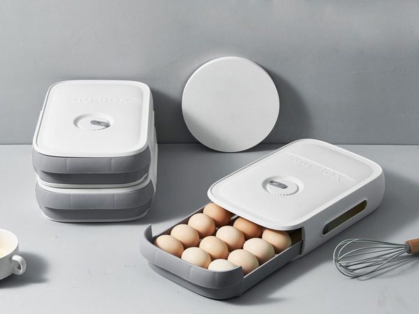 Boîte à oeufs boîte d'organisation pour réfrigérateur boîte à oeufs à tiroir