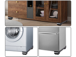 Movable base for washing machine stand on wheels