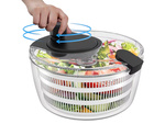 Spin dryer salad spinner rotary vegetable dryer 4l basket colander strainer