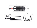 Bicycle rear rack aluminium universal 50kg