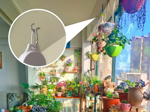 Pot hanger plant hook extendable adjustable handle