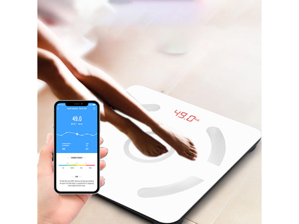 Analytical bathroom scale bluetooth 180kg glass