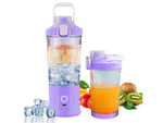 Portable USB wireless smoothie blender, ice crusher, purple