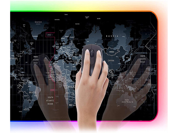 Taustavalgustusega mänguhiire pad led xxxl