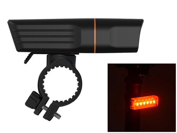 Luz bicicleta delantera trasera led kit bicicleta usb