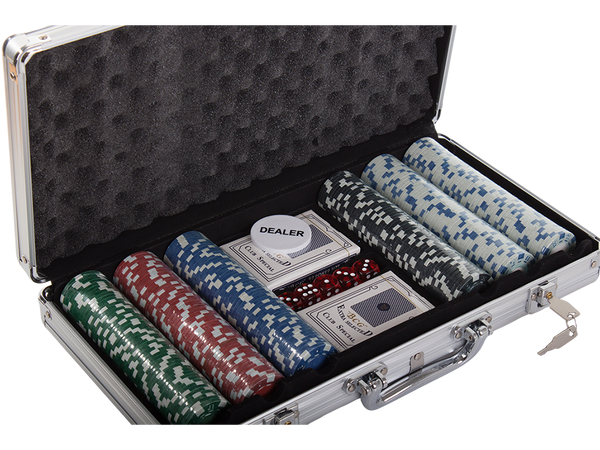 Teksaso pokerio rinkinys 300 žetonų 2 kaladžių dėklas