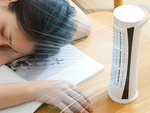 Mini ventilador de sobremesa de columna con luz led 2 velocidades usb funcionamiento silencioso